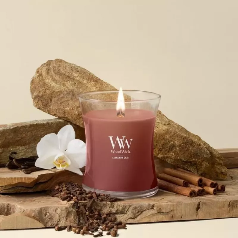 WoodWick μικρό κερί, Cinnamon Chai