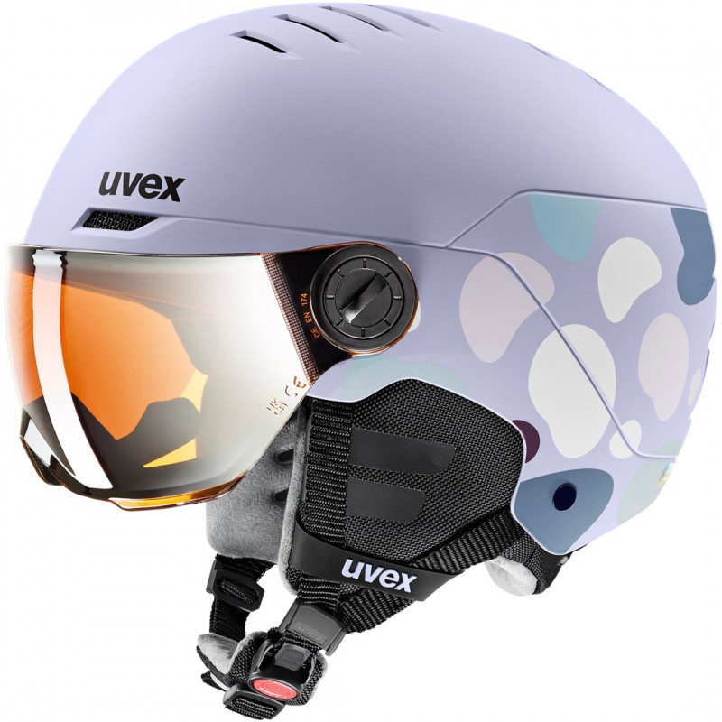 UVEX Rocket jr. Visor Παιδικό κράνος σκι 54-58, λεβάντα