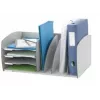 Paperflow Ablagesystem S, 4 θήκες, γκρι, πολυστυρένιο, 2 ρυθμιζόμενα διαχωριστικά