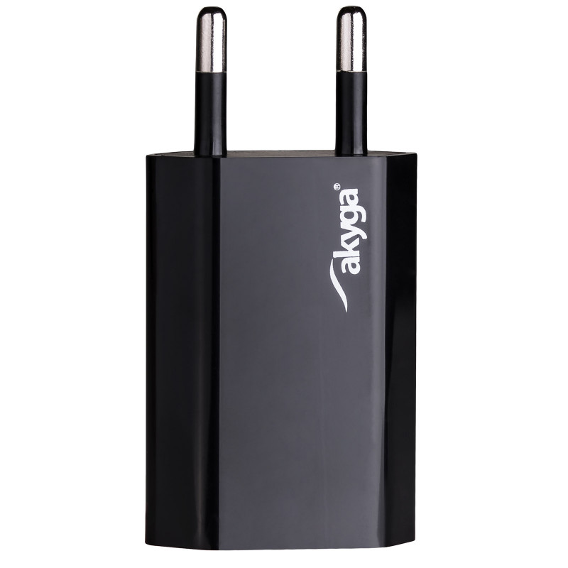 Φορτιστής τοίχου Akyga AK-CH-03BK 5W USB-A 5V / 1A μαύρος