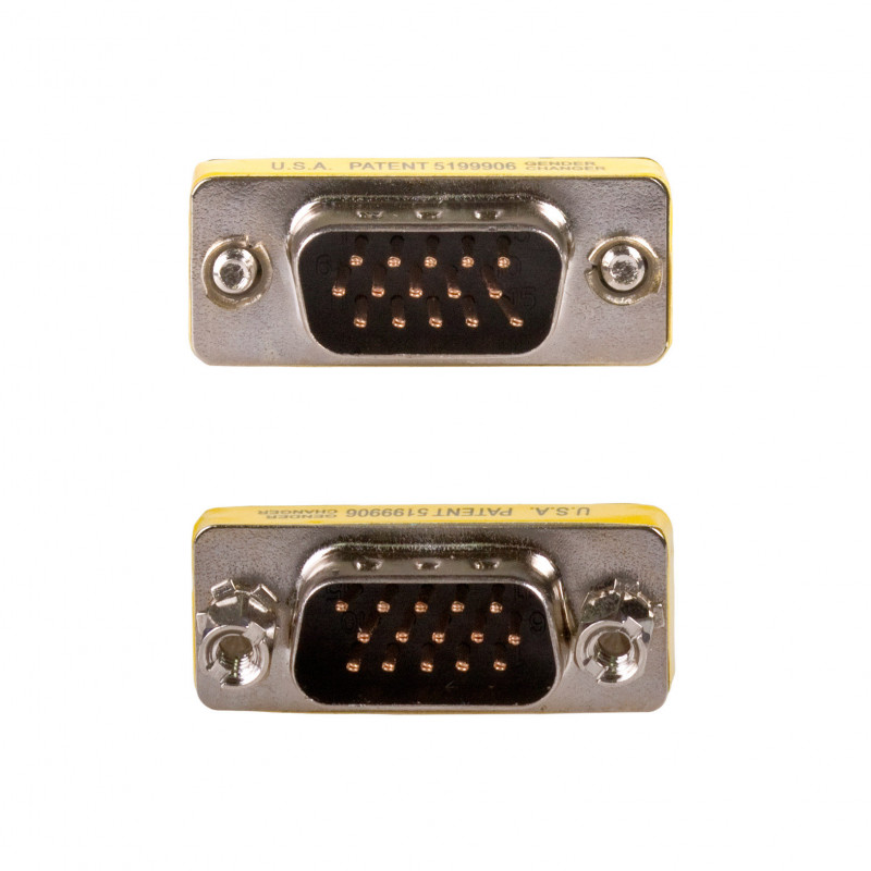 Akyga AK-AD-19 D-Sub 15 ακίδων (M) σε D-Sub 15 ακίδων (M) VGA gender changer, ασημί