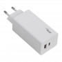 Φορτιστής τοίχου Akyga AK-CH-20 100W USB-C USB-A PD GaN 5-20V / 1.5-5A λευκός