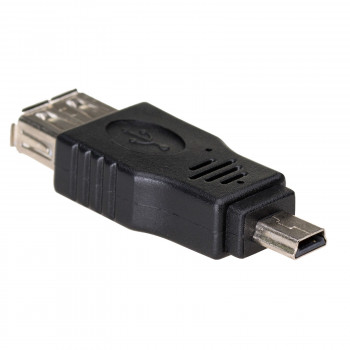 Akyga AK-AD-07 αντάπτορας OTG USB-A θηλυκή σε Mini-USB αρσενικό, μαύρος