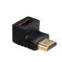 Akyga AK-AD-01 Adapter HDMI βύσμα αρσενικό σε υποδοχή θηλυκή, 90° προς τα πάνω, μαύρο