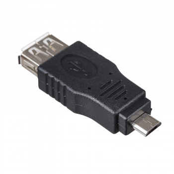 Akyga AK-AD-08 Adapter OTG USB-A υποδοχή θηλυκή σε Micro-USB βύσμα αρσενικό, μαύρο