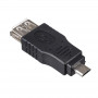 Akyga AK-AD-08 Adapter OTG USB-A υποδοχή θηλυκή σε Micro-USB βύσμα αρσενικό, μαύρο