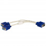 Akyga AK-AD-20 Καλώδιο splitter VGA (M) σε 2x VGA (F), 15 cm, λευκό