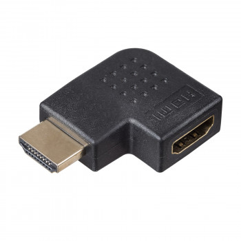 Akyga AK-AD-45 Adapter HDMI (βύσμα αρσενικό σε υποδοχή θηλυκή), 90° προς τα αριστερά, μαύρο