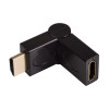 Akyga AK-AD-40 Adapter γωνιακός HDMI (M) σε HDMI (F) περιστρεφόμενος 180°, μαύρο