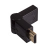 Akyga AK-AD-40 Adapter γωνιακός HDMI (M) σε HDMI (F) περιστρεφόμενος 180°, μαύρο