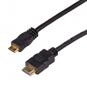 Akyga AK-HD-10M Καλώδιο HDMI σε Mini HDMI v1.4, High Speed με Ethernet, 1 m, μαύρο