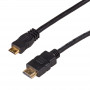 Akyga AK-HD-10M Καλώδιο HDMI σε Mini HDMI v1.4, High Speed με Ethernet, 1 m, μαύρο