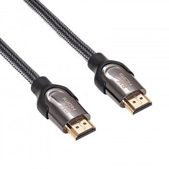 Akyga AK-HD-05S Καλώδιο HDMI 2.1 θωρακισμένο, 48 Gbps, 8K@60Hz, 4K@120Hz, 0,5 m, μαύρο