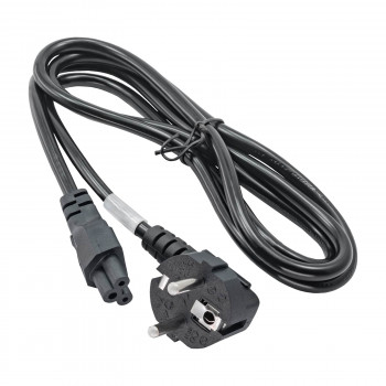 Akyga AK-NB-01C Καλώδιο τροφοδοσίας notebook CEE 7/7 σε IEC C5, χαλκός 3x0,75 mm², 1,5 m, μαύρο