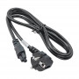 Akyga AK-NB-01C Καλώδιο τροφοδοσίας notebook CEE 7/7 σε IEC C5, χαλκός 3x0,75 mm², 1,5 m, μαύρο