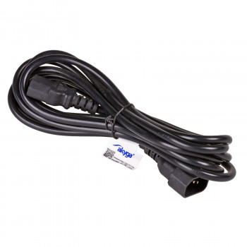 Akyga AK-PC-11A Καλώδιο επέκτασης τροφοδοσίας IEC C14 σε IEC C13, CCA 3x0,5 mm², 5 m, μαύρο