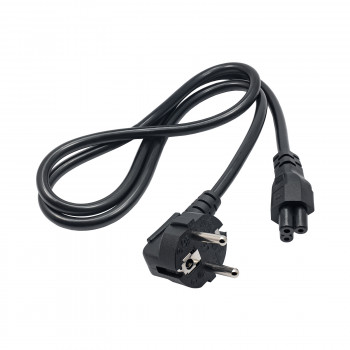 Akyga AK-NB-08A Καλώδιο τροφοδοσίας notebook CEE 7/7 σε IEC C5, CCA 3x0,5 mm², 1 m, μαύρο