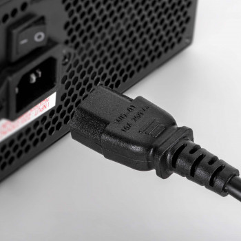 Akyga AK-PC-03A Καλώδιο επέκτασης τροφοδοσίας IEC C14 σε IEC C13, 3x 0,5 mm², 1,8 m, μαύρο