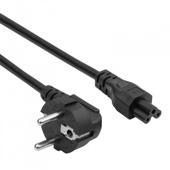 Akyga AK-NB-10A Καλώδιο τροφοδοσίας CEE 7/7 σε IEC C5, CCA 3x0,5 mm², 3 m, μαύρο