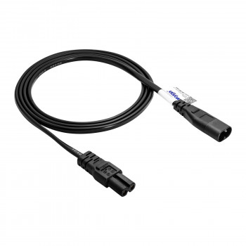 Akyga AK-RD-08A Καλώδιο επέκτασης τροφοδοσίας IEC C8 σε IEC C7, 2x 0,5 mm², 1,5 m, μαύρο