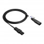 Akyga AK-RD-08A Καλώδιο επέκτασης τροφοδοσίας IEC C8 σε IEC C7, 2x 0,5 mm², 1,5 m, μαύρο