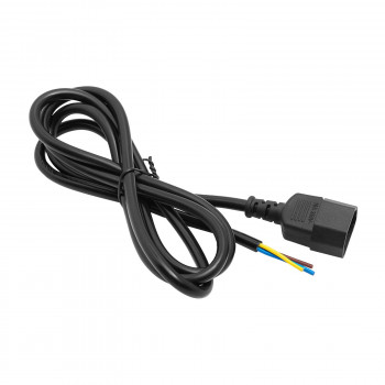 Akyga AK-OT-10C καλώδιο τροφοδοσίας IEC C14 με ανοιχτό άκρο, 3x 1 mm² χαλκός, 3 m, μαύρο