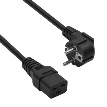Akyga AK-UP-01S καλώδιο τροφοδοσίας διακομιστή CEE 7/7 (Schuko) σε IEC C19, χαλκός 3 x 1,5 mm², 16 A, 1,8 m, μαύρο