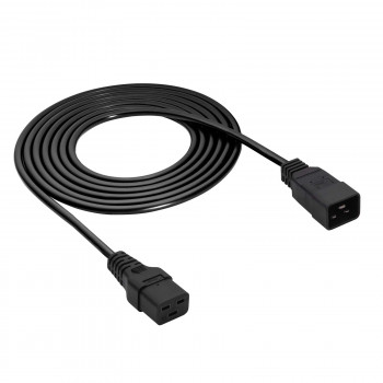 Akyga AK-UP-03S καλώδιο επέκτασης τροφοδοσίας διακομιστή IEC C20 σε IEC C19, χαλκός 3 x 1,5 mm², 16 A, 1,8 m, μαύρο