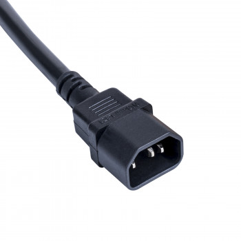 Akyga AK-PC-13A καλώδιο προσαρμογέα τροφοδοσίας IEC C14 σε CEE 7/3 (Schuko) υποδοχή θηλυκή, χαλκός 3 x 0,75 mm², 1 m, μαύρο