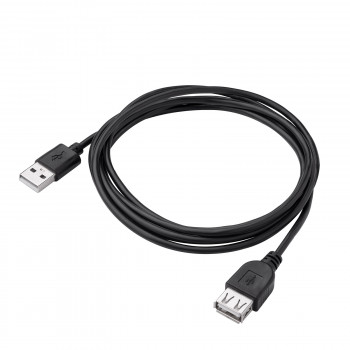 Akyga AK-USB-07 καλώδιο επέκτασης USB 2.0 USB-A βύσμα αρσενικό σε υποδοχή θηλυκή, 1,8 m, μαύρο