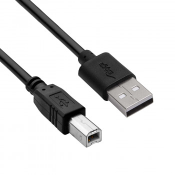 Akyga AK-USB-12 καλώδιο εκτυπωτή USB 2.0 USB-A (M) σε USB-B (M), 3 m, μαύρο