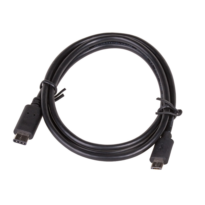 Akyga AK-USB-16 καλώδιο USB 2.0 Micro USB-B (M) σε USB-C (M), 1 m, μαύρο