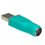 Akyga AK-AD-14 προσαρμογέας USB-A (F) σε PS/2 (M), πράσινο