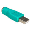 Akyga AK-AD-14 προσαρμογέας USB-A (F) σε PS/2 (M), πράσινο