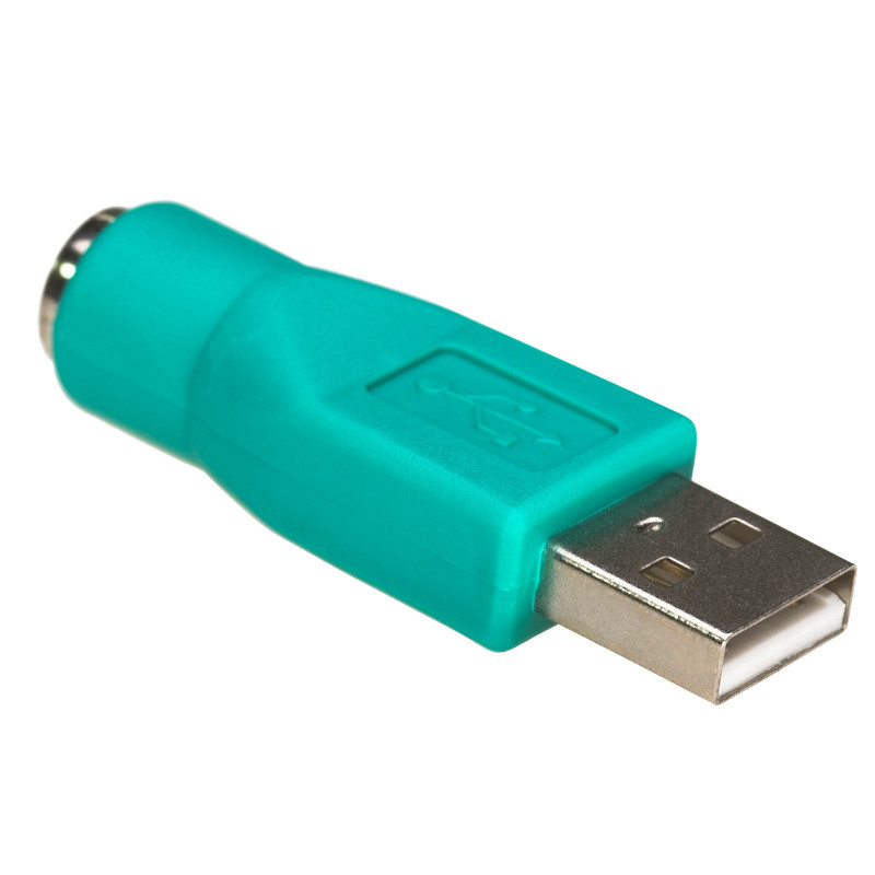 Akyga AK-AD-14 προσαρμογέας USB-A (F) σε PS/2 (M), πράσινο