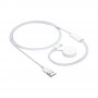 Akyga AK-SW-43 καλώδιο φόρτισης για Apple Watch Ultra 2 / Series 9/8/7/6/5/4/3/2/1 με σύνδεση Lightning, USB, 1 m, λευκό