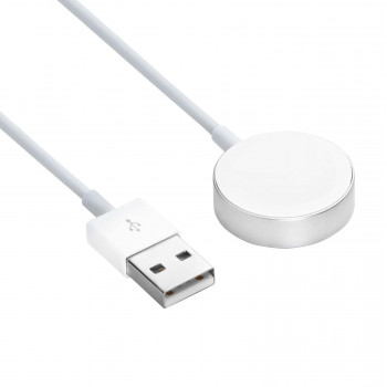 Akyga AK-SW-44 καλώδιο φόρτισης για Apple Watch Ultra 2 / Series 9/8/7/6/5/4/3/2/1, κράμα αλουμινίου, USB, 1 m, λευκό