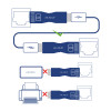 Akyga AK-AD-27 Προσαρμογέας USB-A (F) σε RJ45 (M), Μαύρο