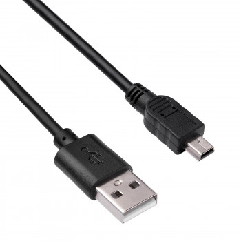 Akyga AK-USB-22 Καλώδιο USB 2.0 USB-A (M) σε Mini USB-B 5-Pin (M), 1 m, Μαύρο