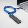 Akyga AK-USB-38 Καλώδιο USB-C σε USB-C, USB 2.0, 100 W, 1,8 m, Μπλε