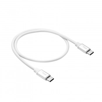 Akyga AK-USB-39 Καλώδιο USB-C σε USB-C, USB 2.0, 60 W, 0,5 m, Λευκό