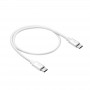 Akyga AK-USB-39 Καλώδιο USB-C σε USB-C, USB 2.0, 60 W, 0,5 m, Λευκό