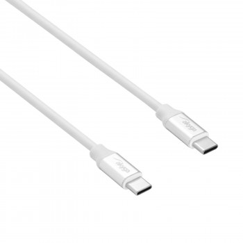 Akyga AK-USB-39 Καλώδιο USB-C σε USB-C, USB 2.0, 60 W, 0,5 m, Λευκό