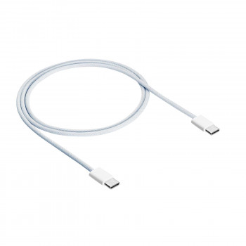 Akyga AK-USB-51 Πλεκτό καλώδιο USB-C σε USB-C για iPhone 15, USB 2.0, 60 W, 1 m, Λευκό