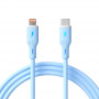 Akyga AK-USB-72 Καλώδιο σιλικόνης USB-C σε Lightning, USB 2.0, 30 W, 1 m, Μπλε