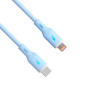 Akyga AK-USB-72 Καλώδιο σιλικόνης USB-C σε Lightning, USB 2.0, 30 W, 1 m, Μπλε