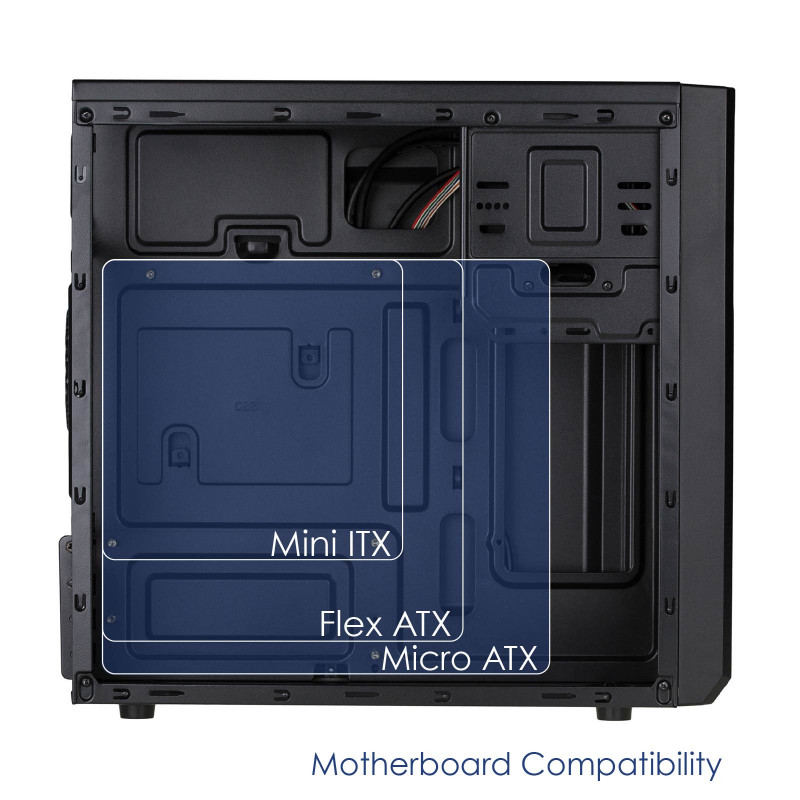 Akyga AK17BK Κουτί Micro-ATX Tower, 2x USB 3.0, χωρίς τροφοδοτικό, Μαύρο