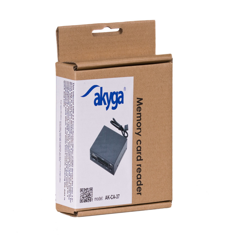 Akyga AK-CA-37 Εσωτερικός αναγνώστης καρτών All-in-One για θήκη 3,5 inch, USB 2.0, Μαύρο