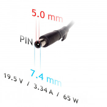 Akyga AK-ND-33 Τροφοδοτικό notebook αυτοκινήτου 19,5 V / 3,34 A, 65 W, 7,4 x 5,0 mm + Pin, για Dell
