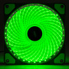 Akyga AW-12E-BG Ανεμιστήρας κουτιού 120 mm, 33 πράσινα LED, Molex, Μαύρο